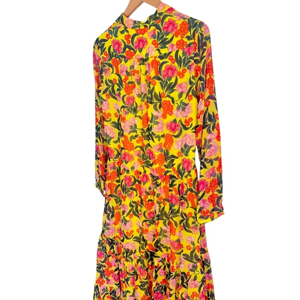 Saloni Alexia Azalea Silk Maxi Dress - Picture 12 of 14
